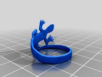 easy print lizard ring by glloq