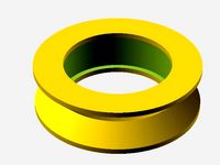 V-Groove Bearing Pulley (Parameterised) by gineer