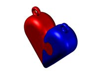 Puzzle Heart pendant by Alex_neon