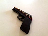 Rubber Band Gun for 3D Print by thecrash74