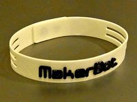 Ultra-Slim Wristband - Clever link system. MakerBot logo or plain versions. by muzz64
