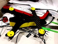 Quad skid for 1306 and 1407 size motors by PeteDee