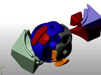 Asymmetrical Dino 2x2 Rubik's Cube scaled 128% by bitflusher