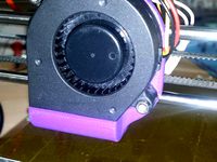 Fan adaptor for RepRap Huxley to house BD5015 radial fan by Hichi