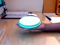 Palm-sized Frisbee by mishukutti