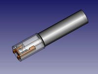 100% printable 6.3 mm 1/4" TRS jack socket by jonnor