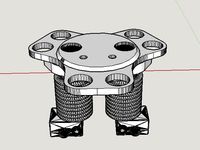 Kossel 800 dual extruder E3D v6 effector by Paxy