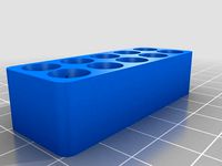 Screwdriver bit holder tray - Full customizable (OpenSCAD) by _achim_