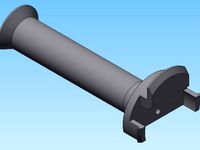 Ultimaker 2 Spool Holder for 1.5" (38mm) Core Diameter by ollienor