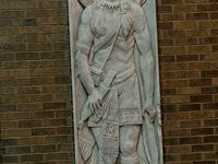 Limestone Indian Warrior Bas Relief Panel by jerry7171