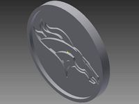 Broncos drink coaster by JoMaGi