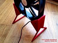 Tom's simple symmetrical stand for 120mm fan (V1) by tomulinek