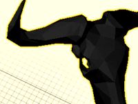 Wildebeest Skull Low Poly by themakerspace