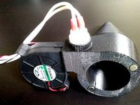 Print Metal - AirVortex3D is an attachment that dries metal clay (BRONZclay3D) soon after extrusion so tall objects can be printed with metal clay. Once the clay is dried, it is fired in an inexpensive kiln to a solid bronze object. by Struve