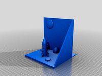 bookend for kids right side with rocket  by sember