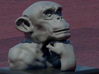 Thinking ape by alavanimation