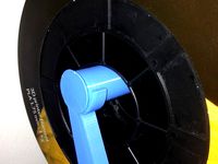 Spool support and filament guide/filter for bq Prusa i3 Hephestos by hackele