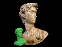 "David" Garden Sculpture in Plaster  by SkullWorks