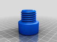 Bulkhead adapter from 2L bottle thread to 1/4" NPT by shiftycow