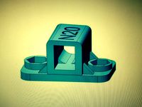 N20 gear motor mount w/nut trap by Wizard3DPrinting