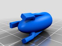 rocket ship shaped magnetic thumbtack by ggangemi