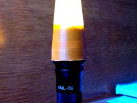 Flashlight cone for 26650 xml-t6 flashlight by Raaf