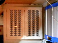 Ventilated Solar Cupboard Door panel to hide away 2 Soladin 600  Grid Tie inverters or any make of Grid Tie Inverters by Takeaway3DTech