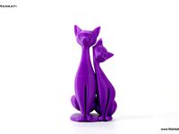 Twin cats  by Mankati3DPrinter