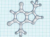 Labeled Theobromine Molecule by Wheatley_Core