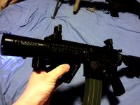 Elite force m4 quadrail with paired suppressor by Sargedawg