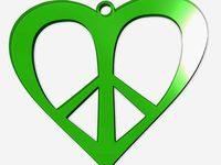 Love Peace Pendant by Alajaz