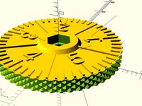 Thumbwheel M3 with scale 0.01 mm with grip by Smuk3D