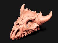 Zombie Dragon Skull by esprite