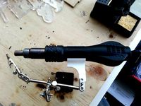 Air soldering station -ATTEN AT8586-3D printed third hand support. by javopinch