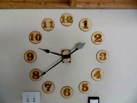 Large Wall Clock.  20 inches  Lasered  Wood. by TexasLaser