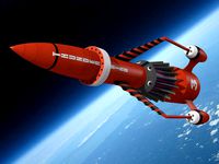 Thunderbird 3 style rocket  by zebster