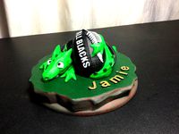 Pet Monster with NZ ( ALL BLACKS ) Ball by Wotudoin