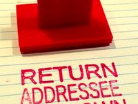 Return Addressee Unknown Stamp by Finch