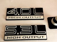 Jeep CJ, YJ, XJ Engine Size Emblem by mikers