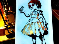 Little Sister Stencil by goose117