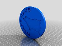 Custom Wolf Logo Coaster by ENGinerding