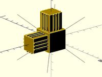 Configurable OpenSCAD Square Tubing Connector Generator by kapudon
