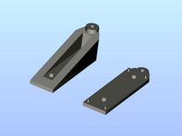 RC Plane Rudder Tail-Wheel Support Arm & Plate by KellenR