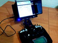 FPV monitor mount on Turnigy / FlySky transmitter by evgs