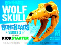 Boneheads Series 1: Wolf Skull w/ Articulated Jaw - via 3DKitbash.com by 3DKitbash