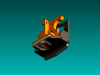 E3D V6 3mm Bowden Mount for Taz by Shoosh