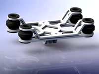 Shock absorbing GoPro Support Gimbal for DJI Phantom 1 by Nagovitsin