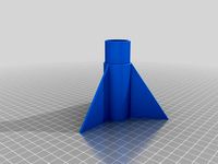 Model Rocket Nosecone and Tailfin Section for 30mm (or 1.25") Cardboard Tubes. 29mm motor. by ItsProtonBob
