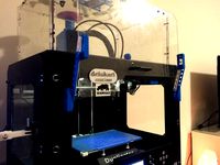 duplicator 4s door lift hinge.. v1.2 (should work with makerbot/flashforge and more) by delukart