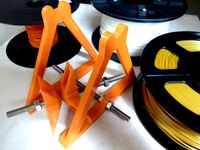 Spool holder, adjustable for different reel, video available online by frankleng